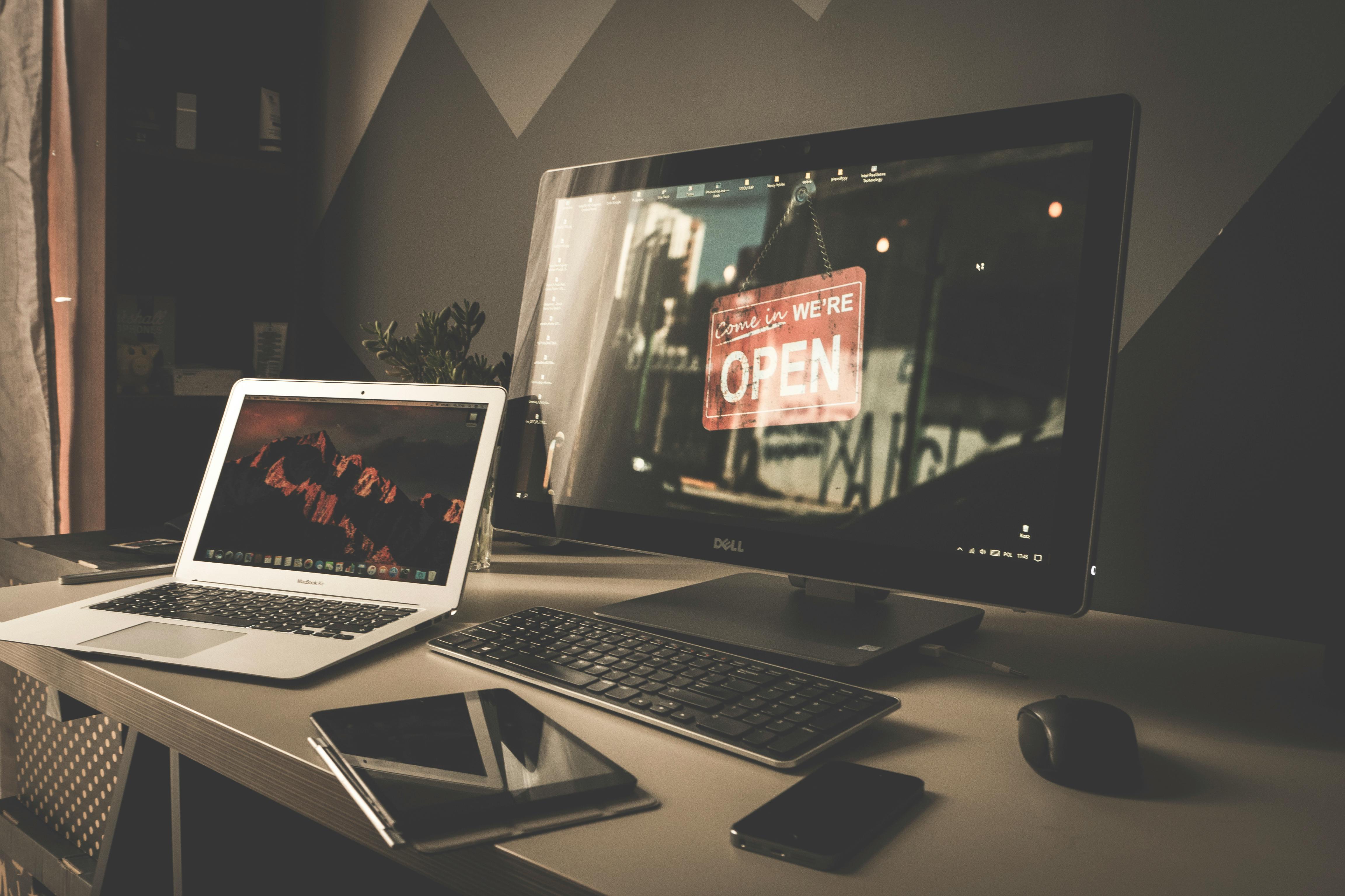 A small business owner at their desk